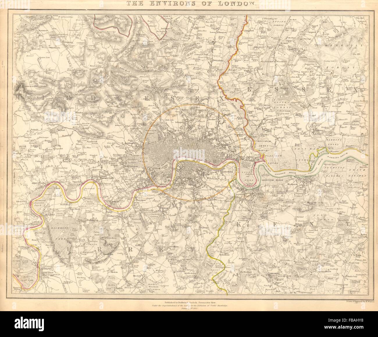 London Surrey Map High Resolution Stock Photography and Images - Alamy
