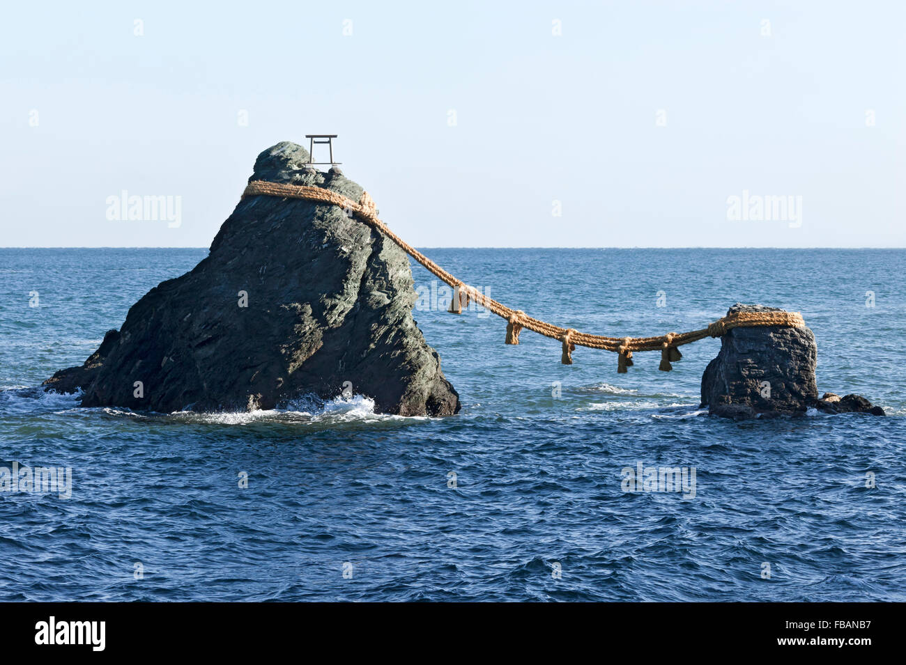 Meoto Iwa (Wedded rocks), Ise, Mie Prefecture, Japan Stock Photo