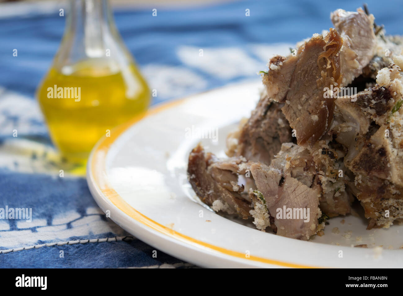 baked leg of lamb Stock Photo - Alamy