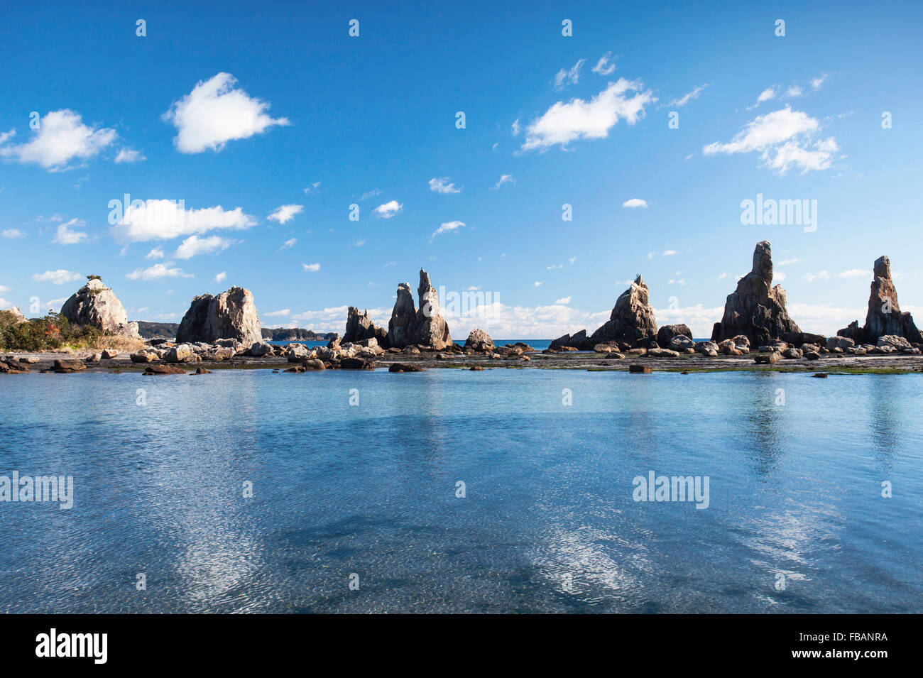 Hashigui-rock, Higashimuro gun, Wakayama Prefecture, Japan Stock Photo ...