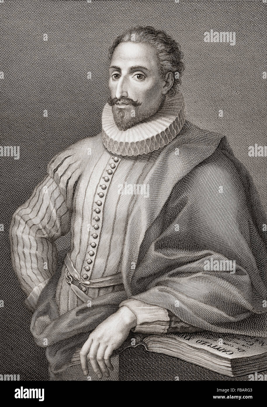 Miguel Saavedra de Cervantes, 1547-1616.  Spanish writer, author of Don Quixote de la Mancha. Stock Photo