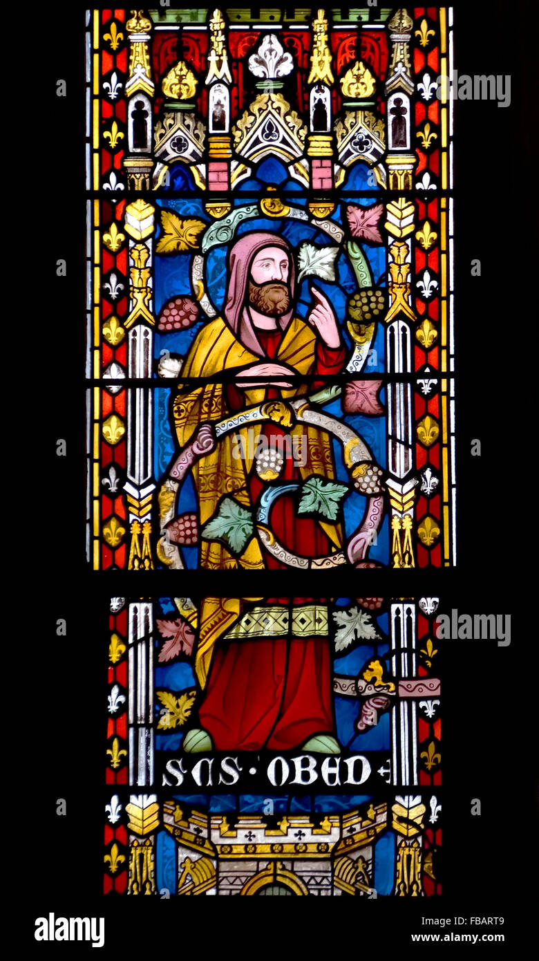 London, England, UK. All Saints Church, Margaret Street. Stained glass