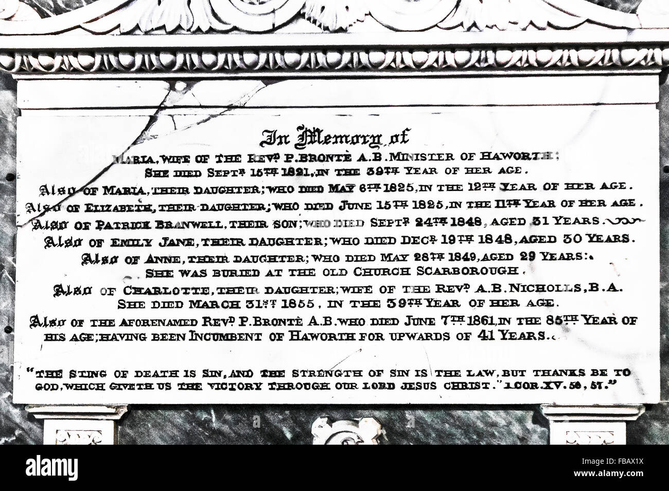 Bronte family are buried hires stock photography and images Alamy