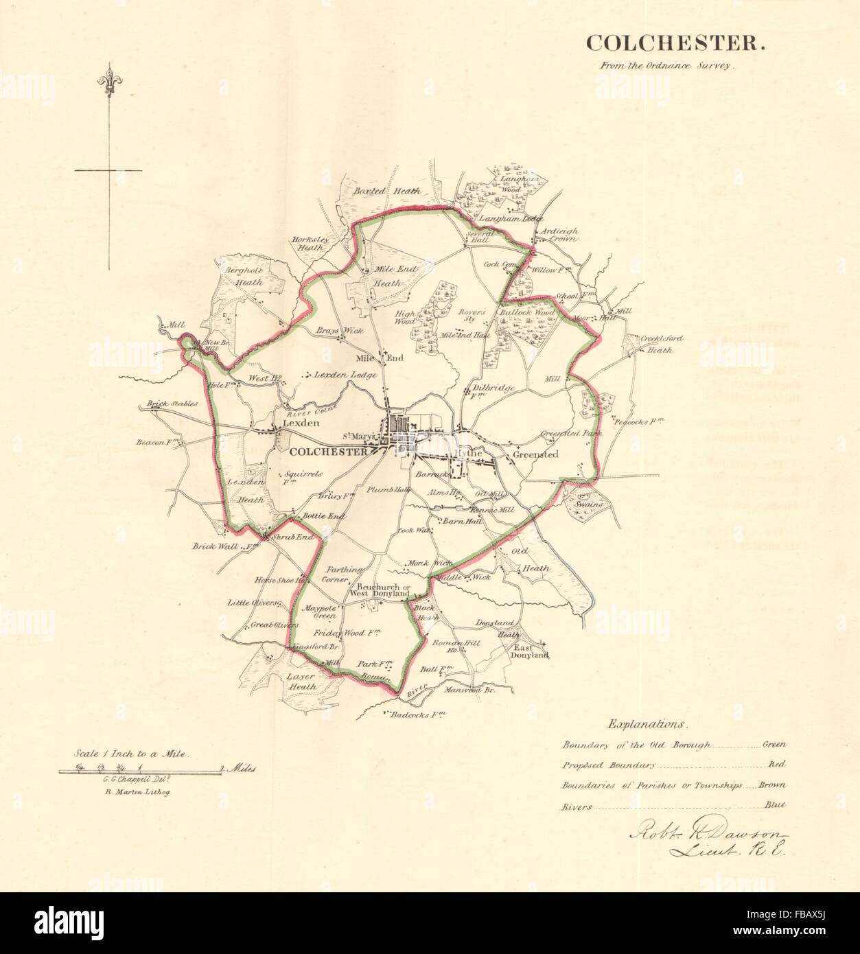 City plan Colchester UK