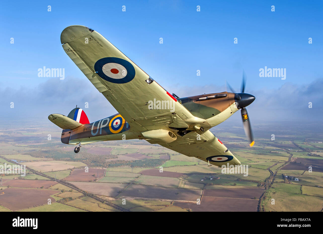 Hawker Hurricane breaking away Stock Photo