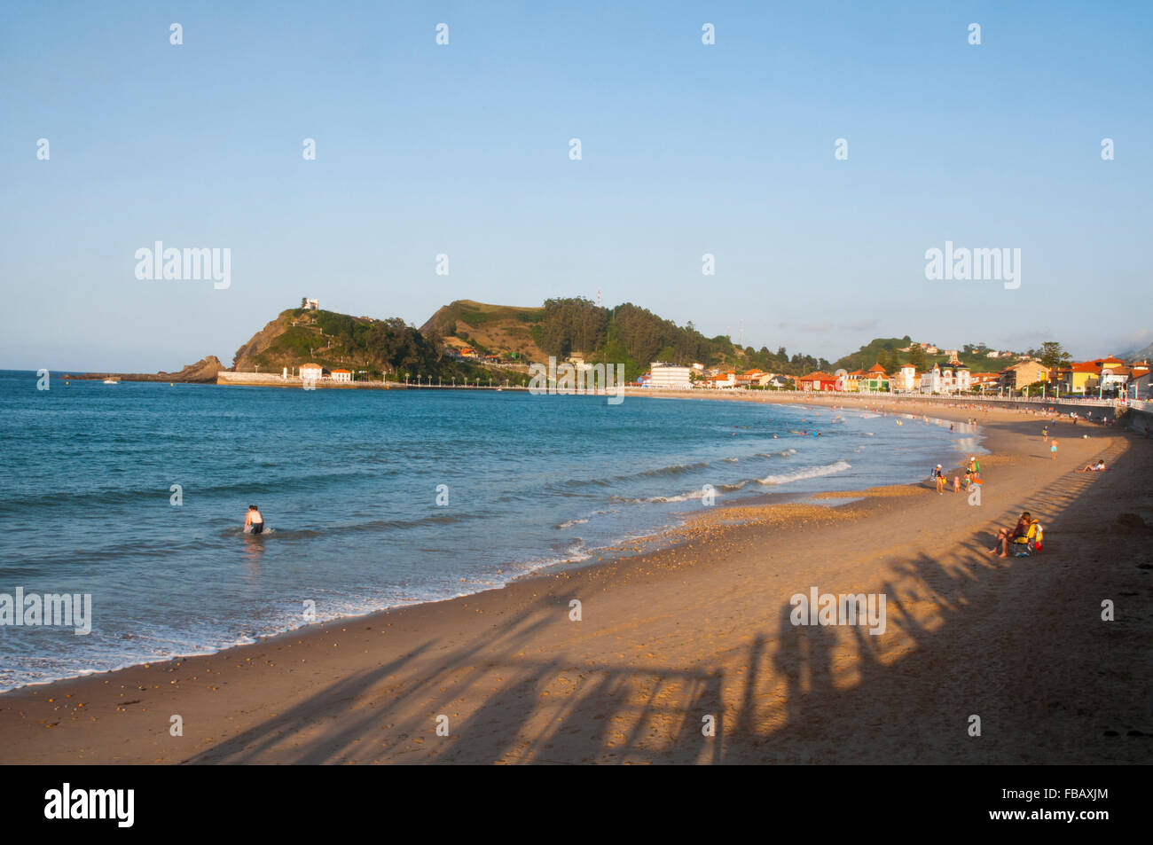Santa Marina beach. Ribadesella, Asturias, Spain. Stock Photo