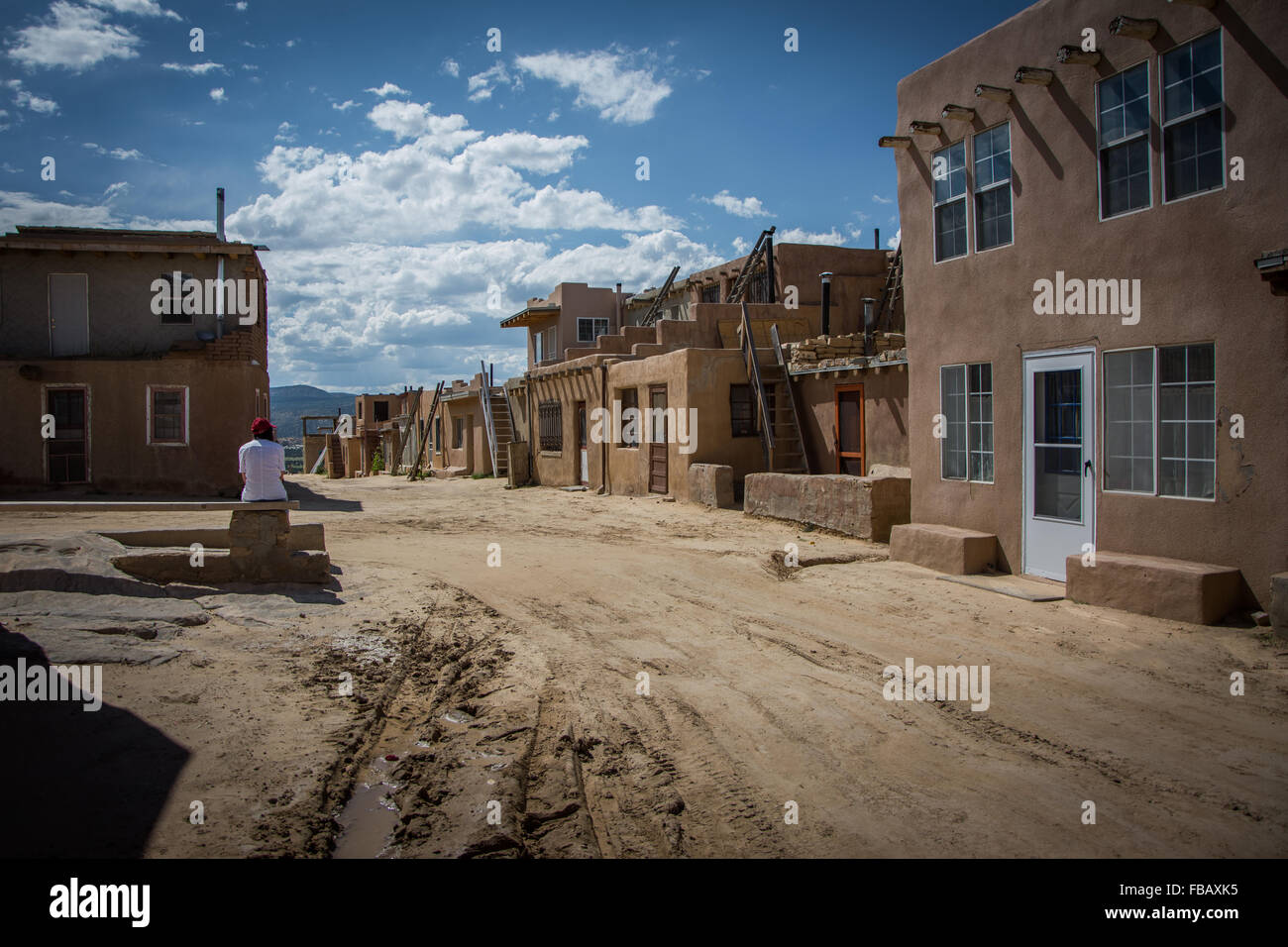 Adobe Houses Sky City, Acoma Pueblo, New Mexico Stock Photo