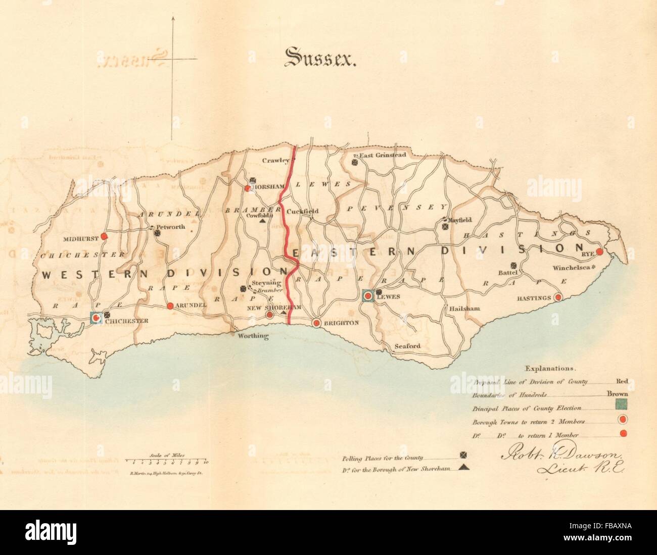 Sussex England Map Stock Photos & Sussex England Map Stock Images Alamy