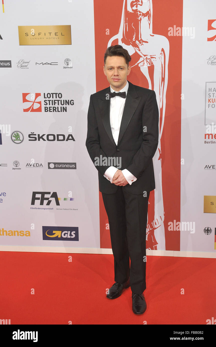 The 28th European Film Awards at Haus der Berliner Festspiele - Arrivals  Featuring: Christian Friedel Where: Berlin, Germany When: 12 Dec 2015 Stock Photo
