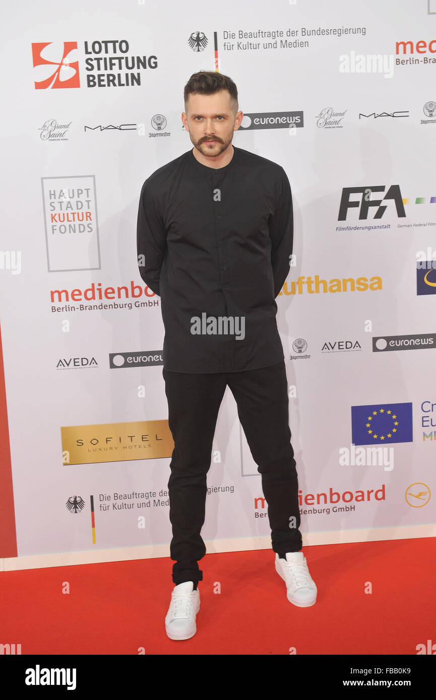 The 28th European Film Awards at Haus der Berliner Festspiele - Arrivals  Featuring: Grigory Dobrygin Where: Berlin, Germany When: 12 Dec 2015 Stock Photo