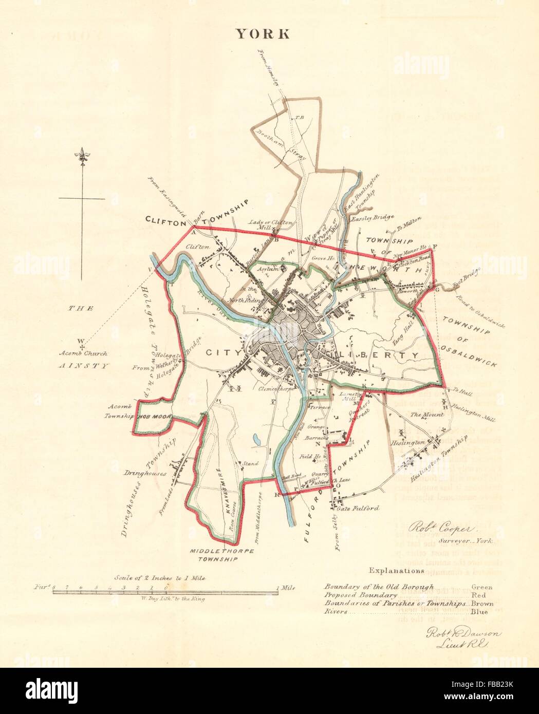 YORK borough/town/city plan. REFORM ACT. Heworth. Yorkshire. DAWSON ...