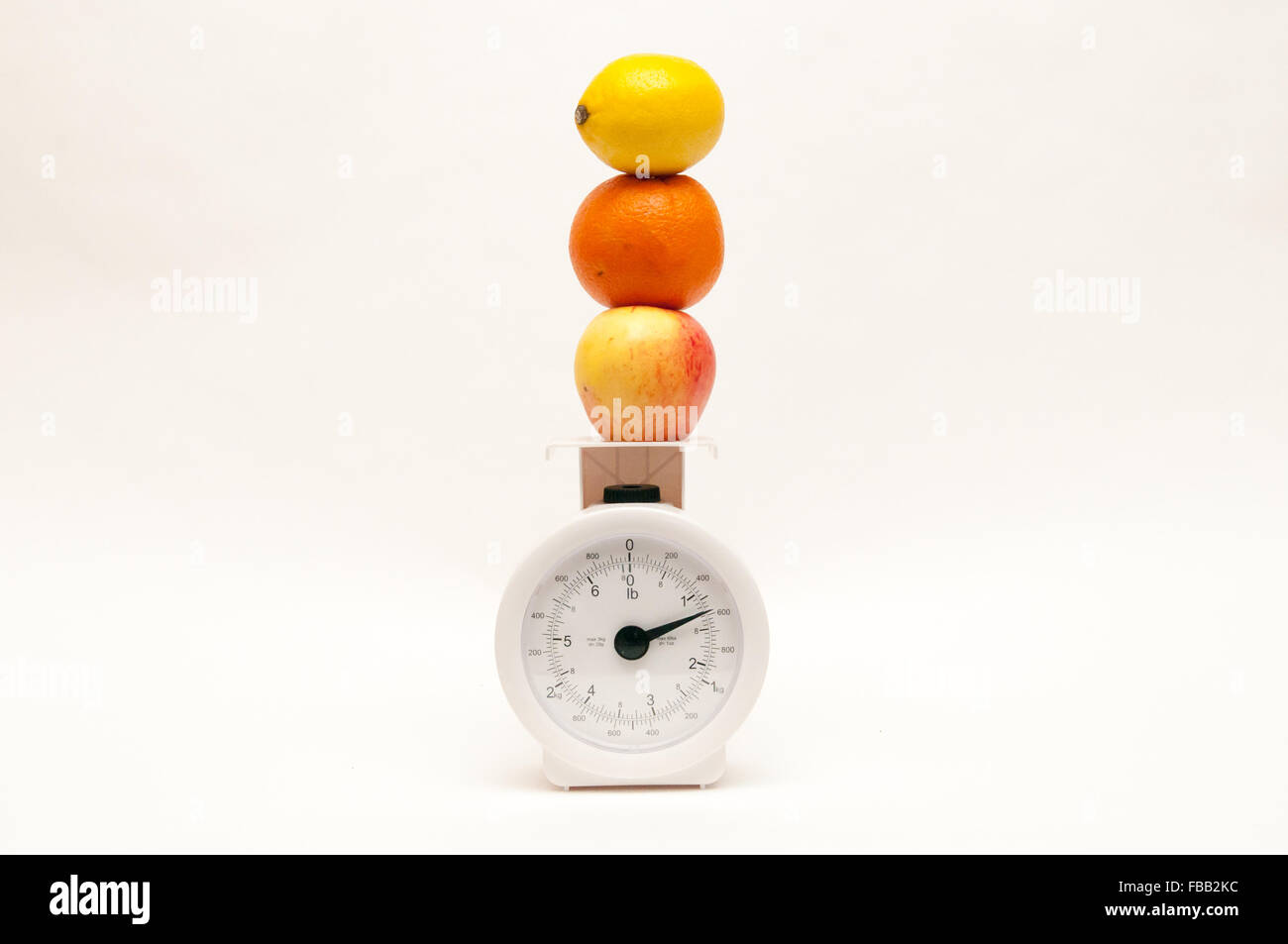 Concept of balanced diet and weight loss Stock Photo