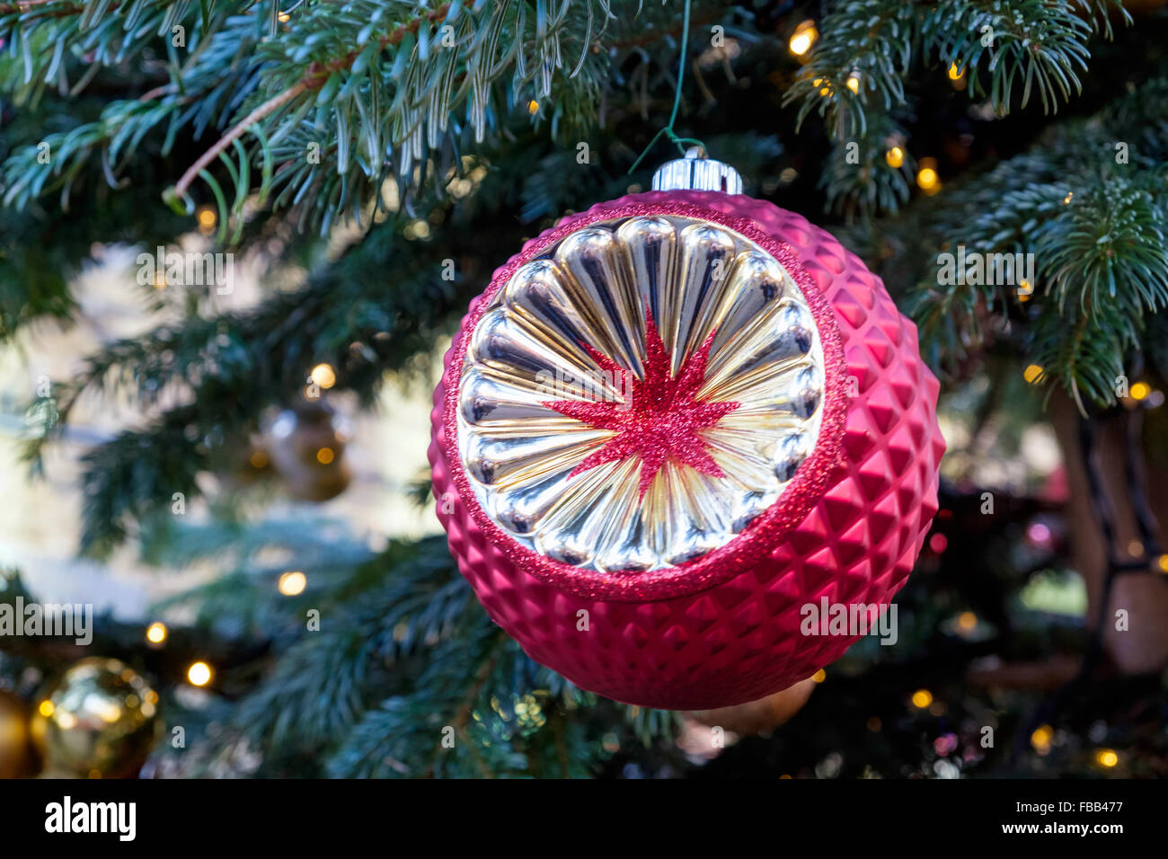 Christmas Tree Decoration at Camden Lock Stock Photo Alamy