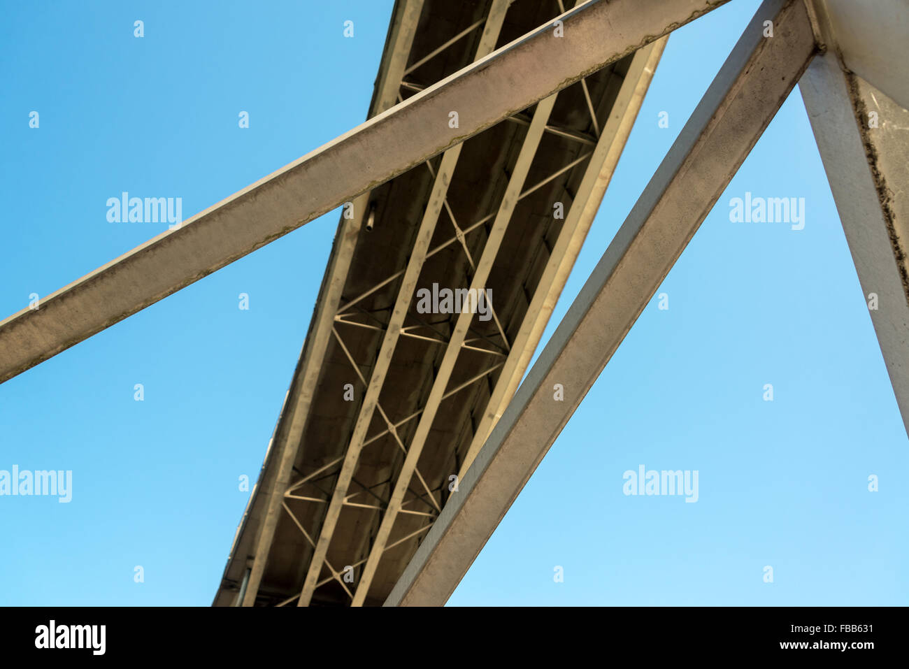 View of I-84 overpass in Portland, Oregon Stock Photo