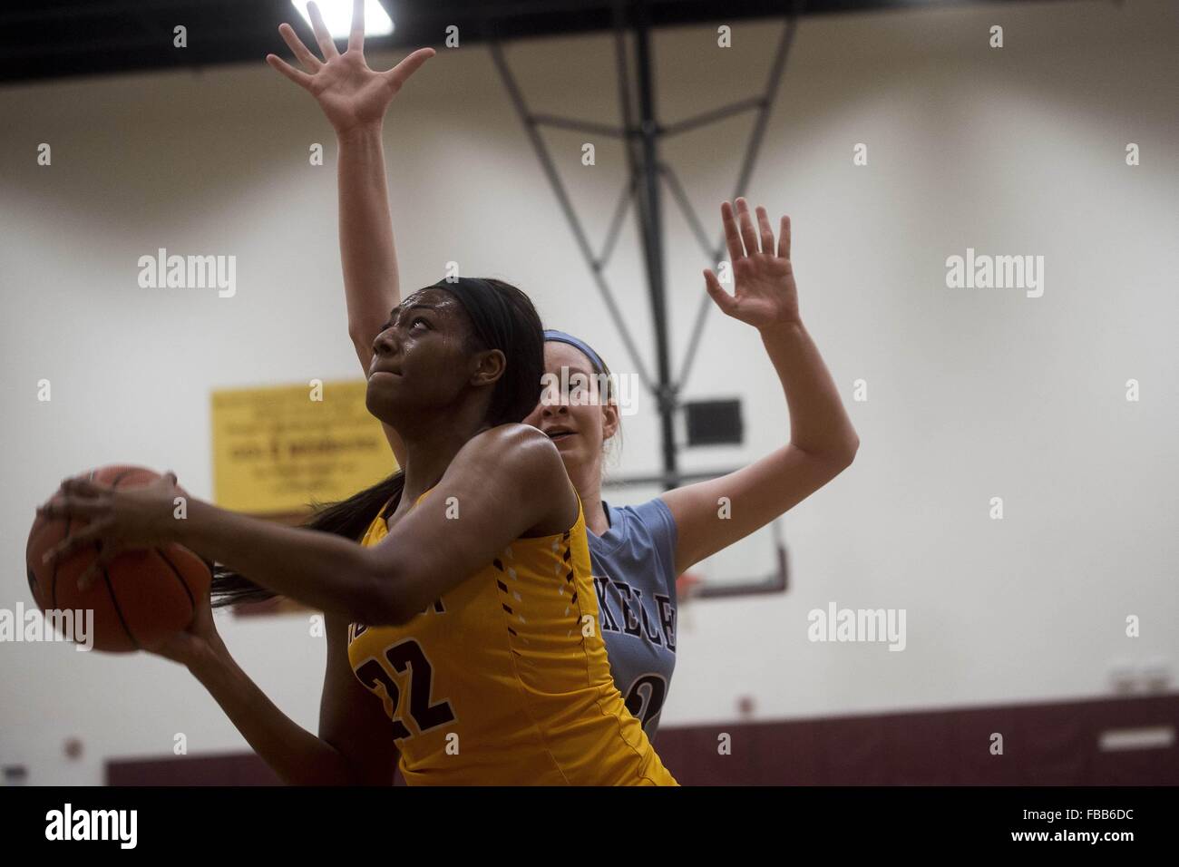 Florida, USA. 13th Jan, 2016. Zack Wittman | Times.Courtney Hall attempts to shoot during Berkeley Preparatory's game at Brooks Debartolo Collegiate High School on Wednesday evening, January 13, 2015 in Tampa. © Tampa Bay Times/ZUMA Wire/Alamy Live News Stock Photo