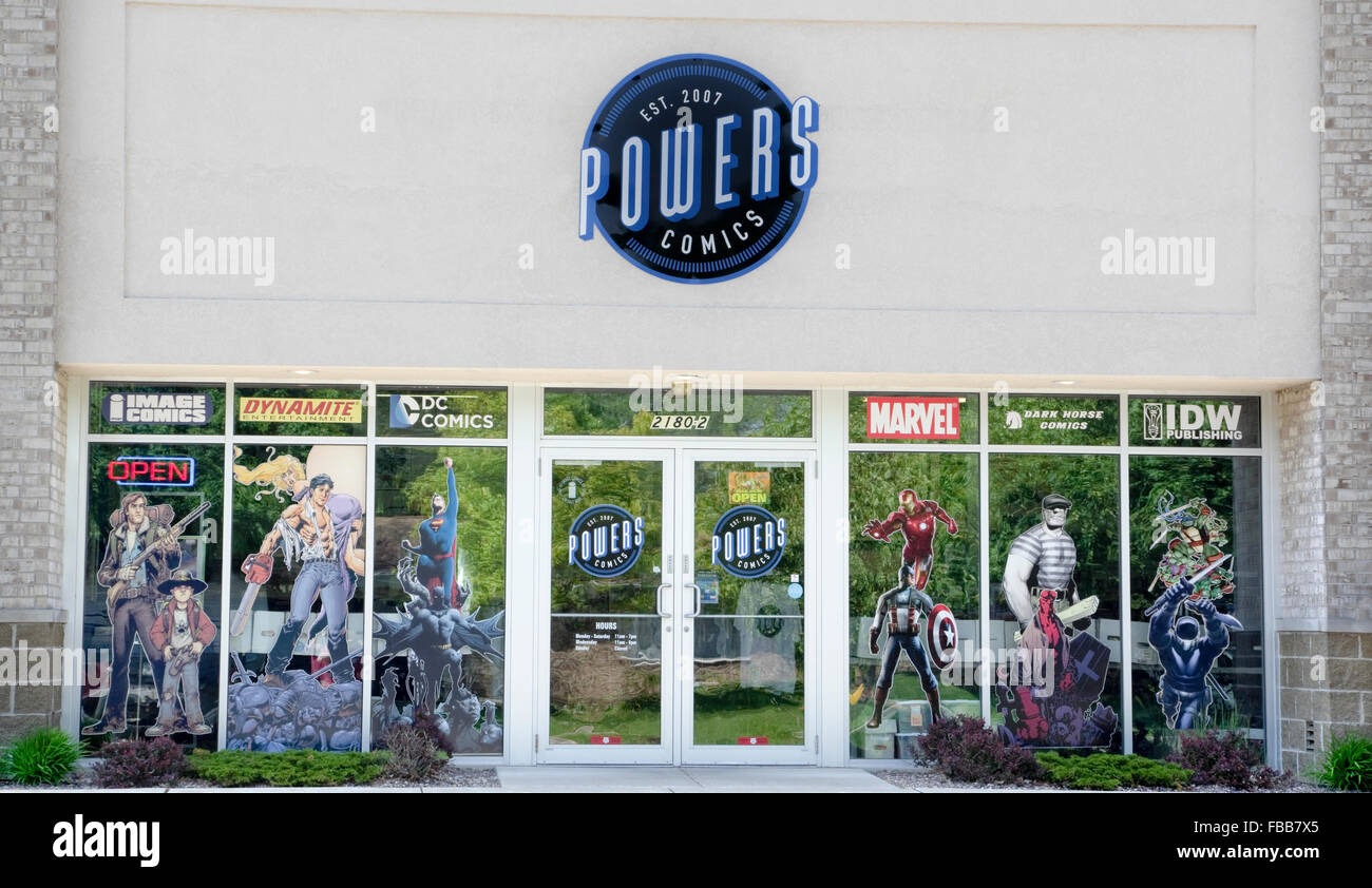 Powers Comics & Collectibles Store Green Bay Wisconsin USA Stock Photo
