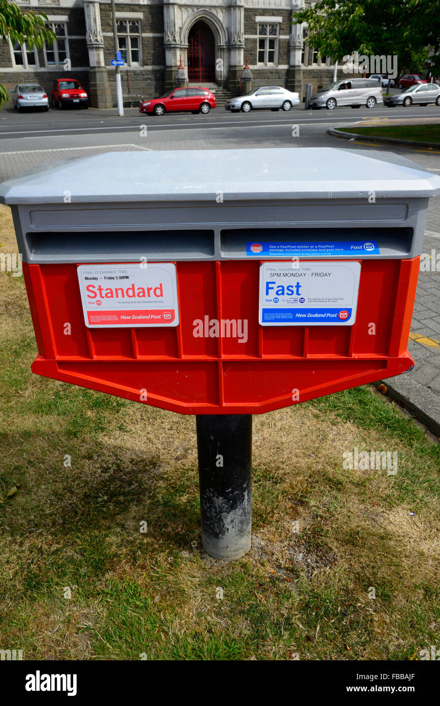 Mailbox Dunedin New Zealand NZ South Island Stock Photo