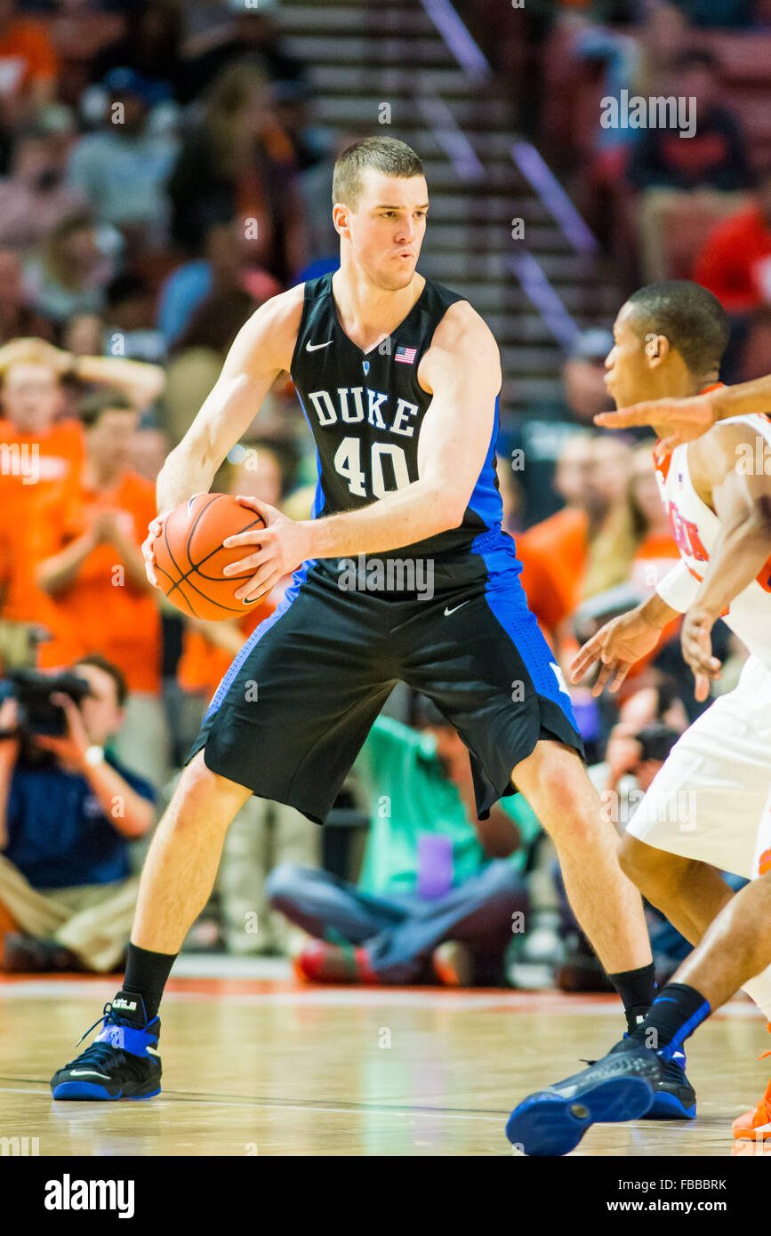 Duke Blue Devils center Marshall Plumlee (40) during the NCAA basketball  game between Duke and Clemson on Wednesday, January 13, 2016 at Bon Secours  Arena in Greenville, SC David Grooms/CSM Stock Photo - Alamy