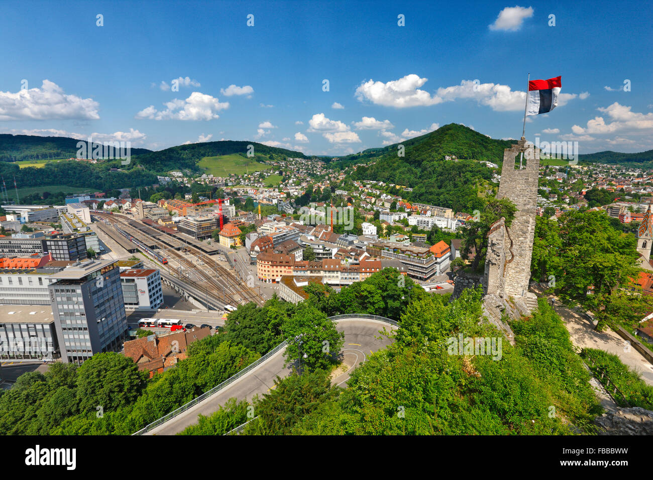 Baden in Kanton Aargau, Switzerland. Stock Photo