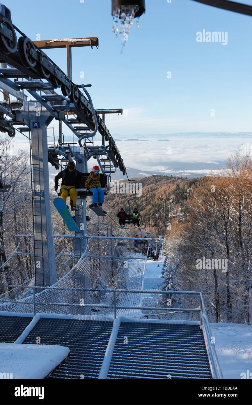 Cable car on Sljeme mountain near Zagreb Stock Photo Alamy
