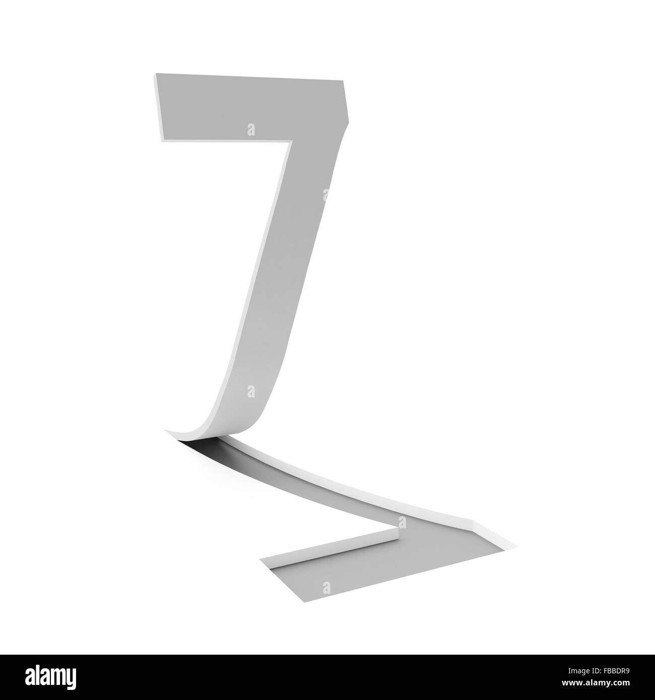 Number seven, 3d render Stock Photo