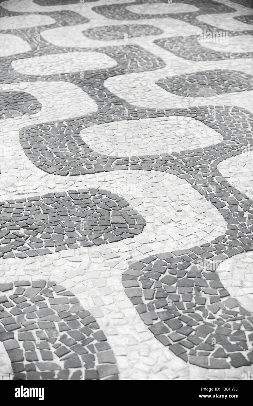 Ipanema Beach Rio de Janeiro Brazil sidewalk calcada pattern full frame  background close-up Stock Photo - Alamy