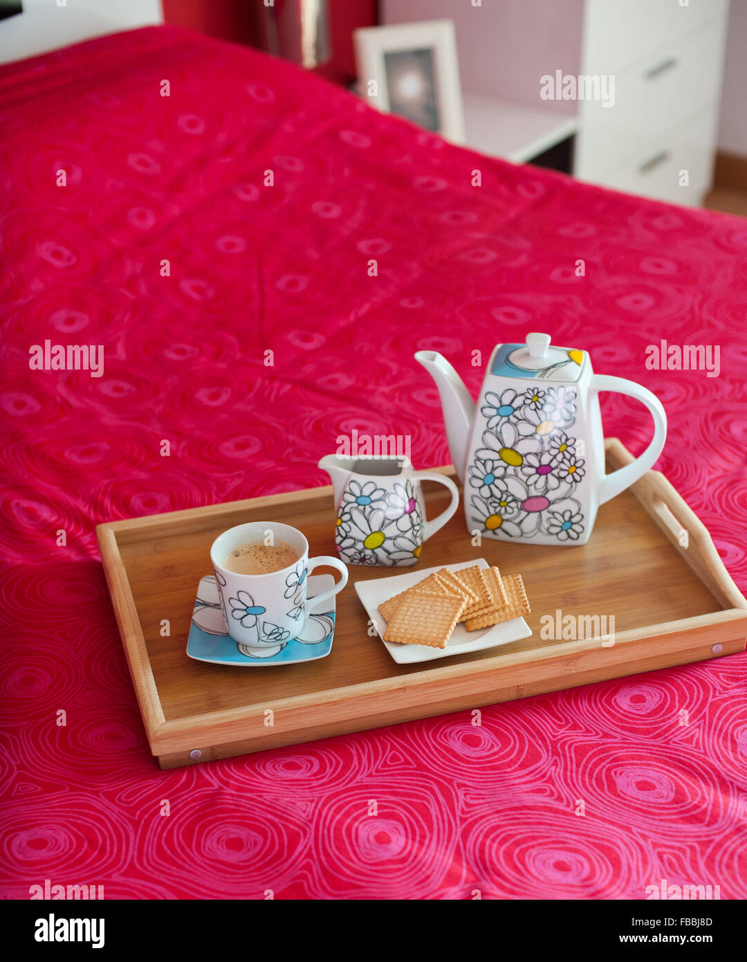 Breakfast on a tray Stock Photo Alamy