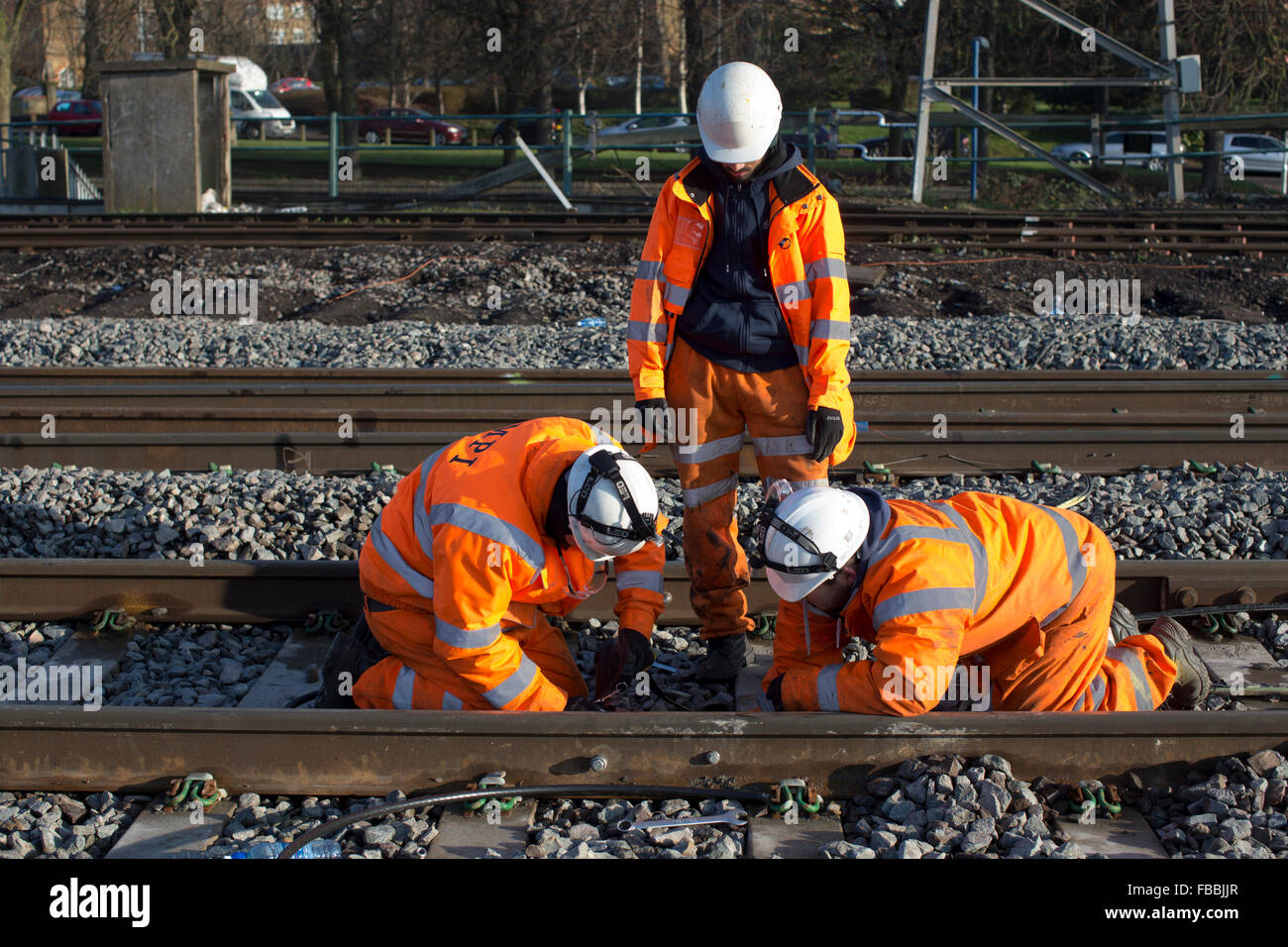 Network Rail Watford Area Re-signalling programme 27.12.14 Engineers at ...