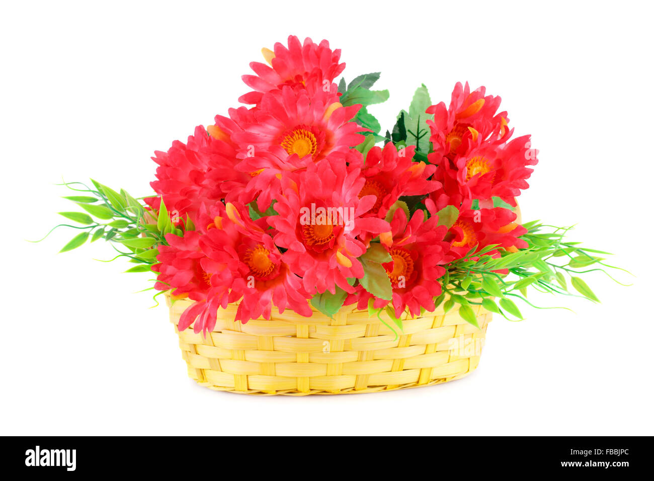 Red Color Fabric Flowers Bunch 2 Of 12 PCS. main image 1