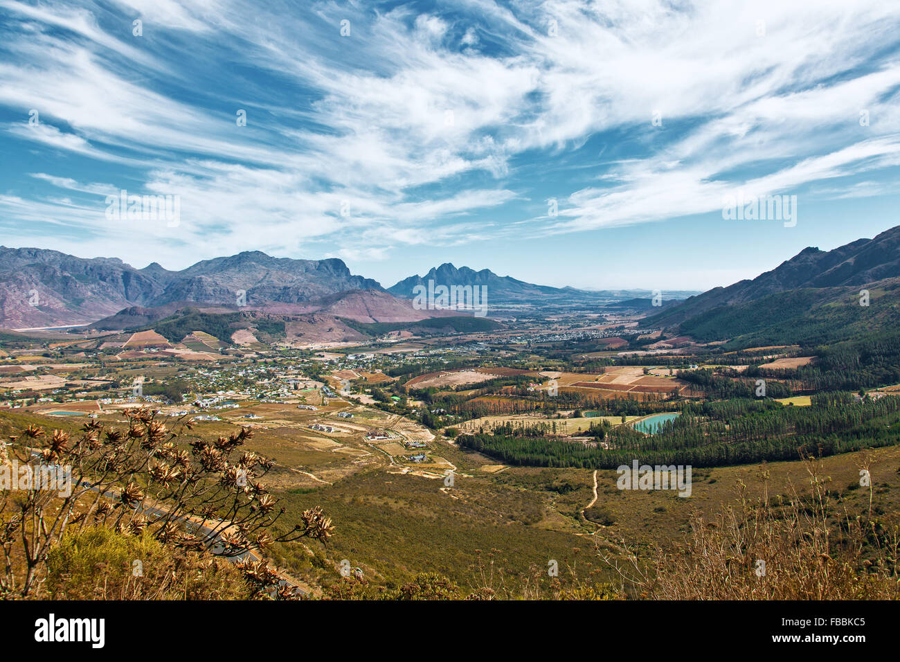 Overall aerial view of Cape Town, South Africa Stock Photo