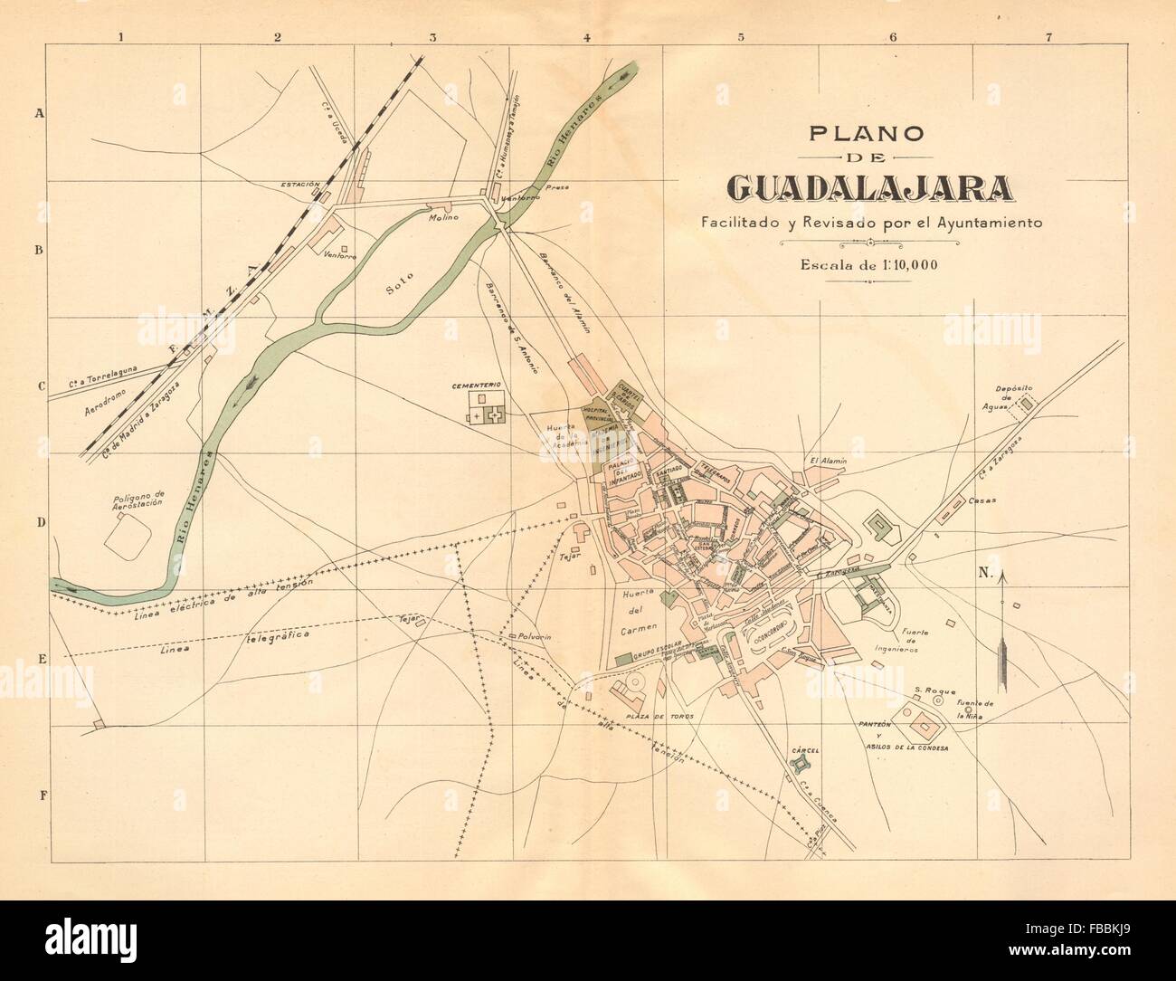 GUADALAJARA Espa a Plano Antiguo Cuidad Antique Town city Plan MARTIN guadalajara-espa-a-plano-antiguo-cuidad-antique-town-city-plan-martin