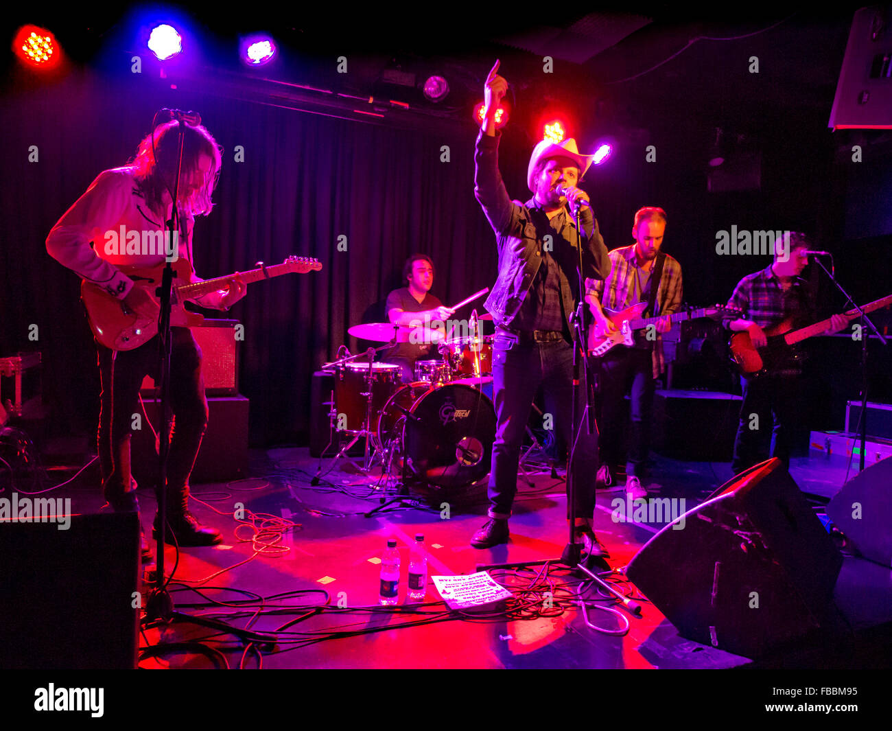 Legends of Country Country music band playing a gig at  The Lexington Pub in Islington London, UK. 13th January, 2016.  Credit:  Martyn Goddard/Alamy Live News Stock Photo