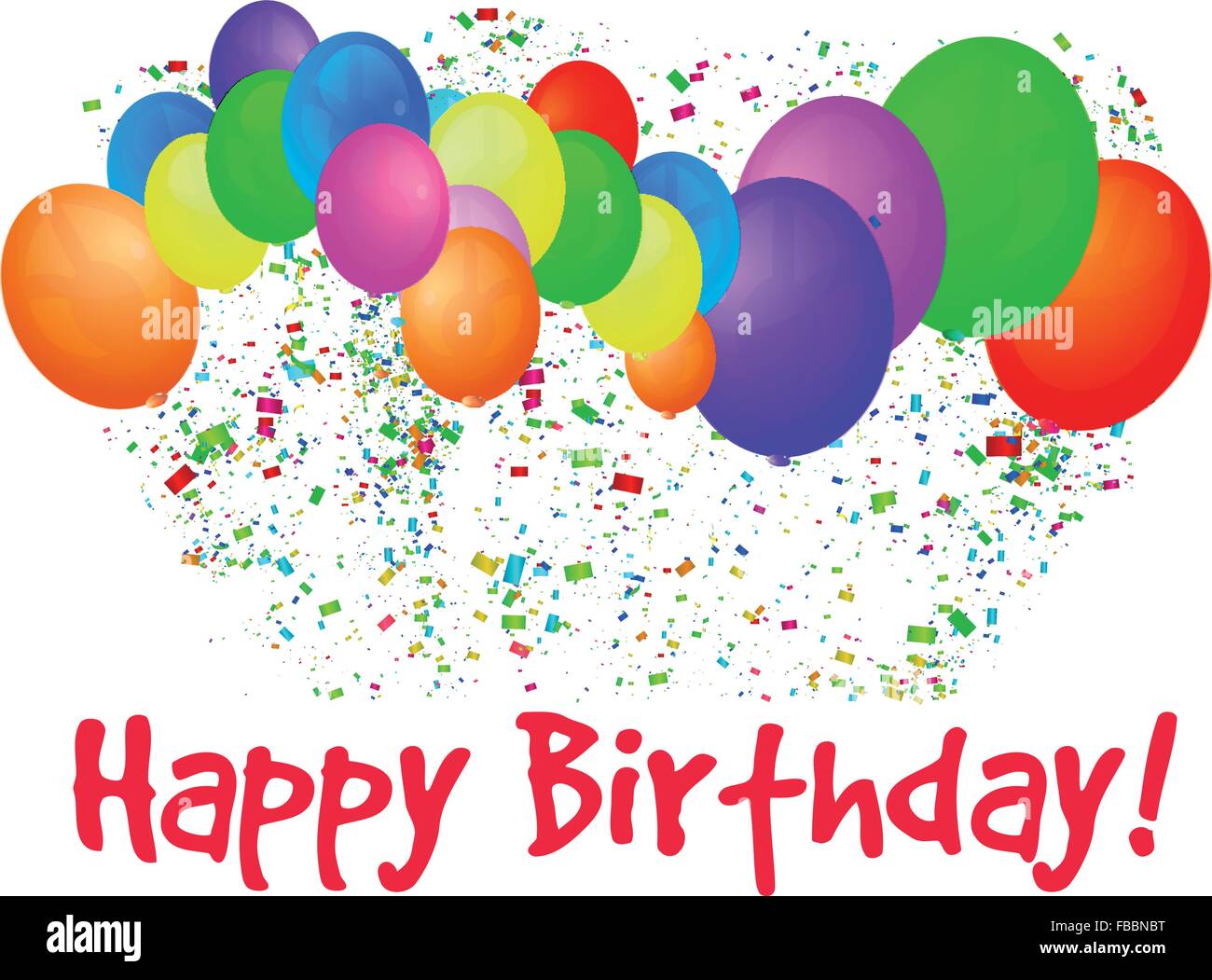 Congratulations on the birthday with balloons Stock Vector Image & Art