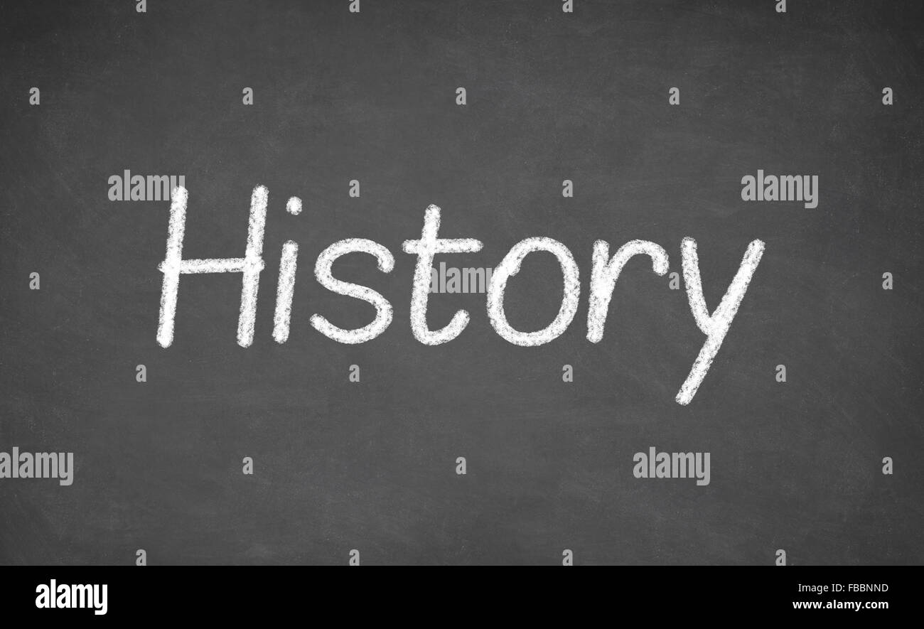 History lesson on blackboard or chalkboard Stock Photo 93071593 Alamy