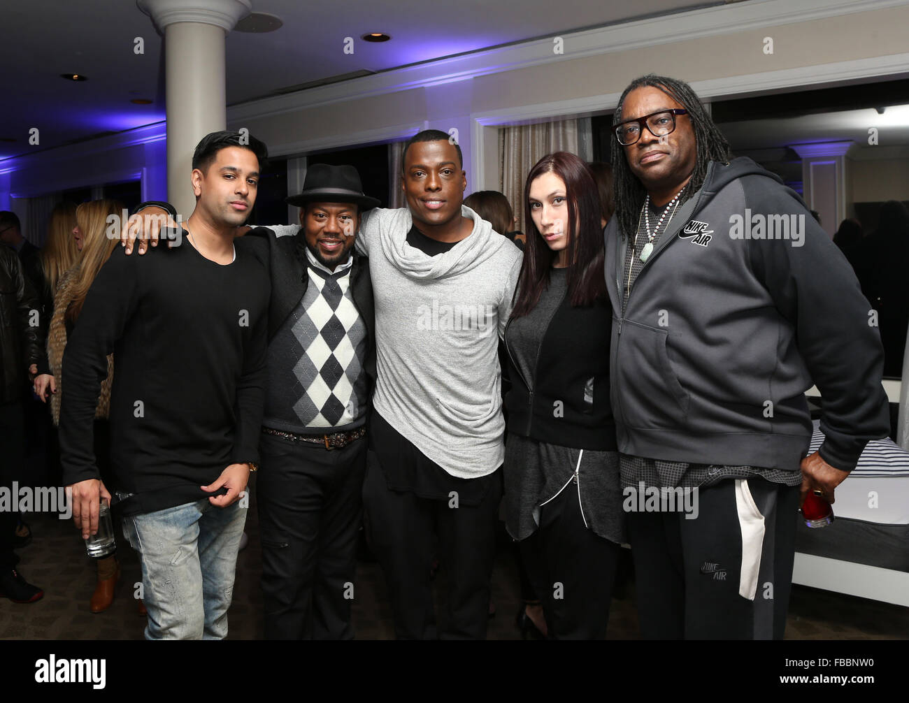 Casper + NCLUSIVE Winter Wonderland Hosted By Zendaya Featuring: Won-G  Bruny, Kazembe Ajamu Coleman, Guests Where: Beverly Hills, California,  United States When: 13 Dec 2015 Stock Photo - Alamy
