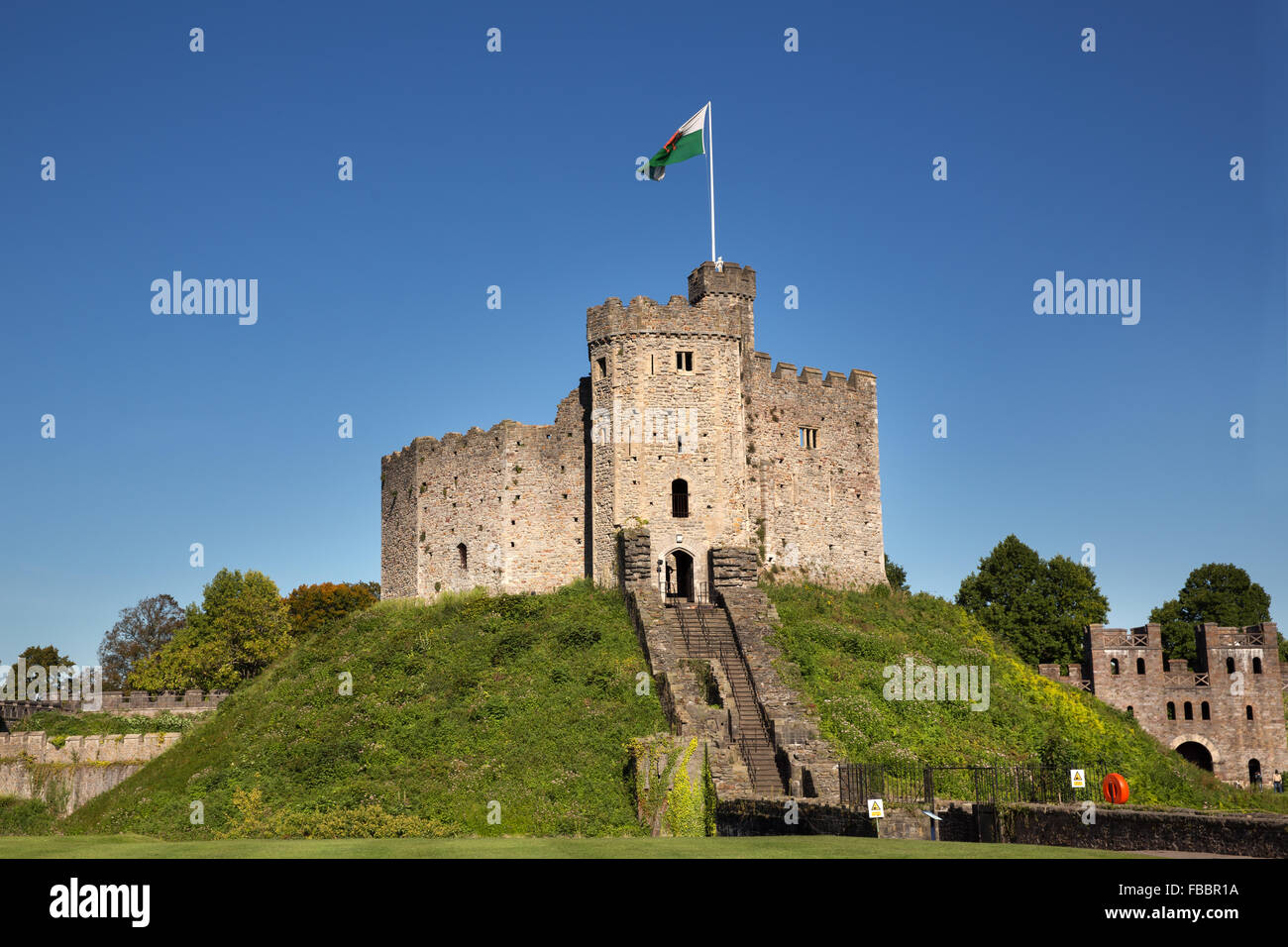 Cardiff Castle, Wales. Stock Photo