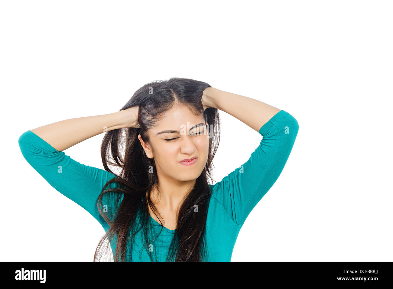 1 indian Young Woman Hair Problem Stock Photo - Alamy