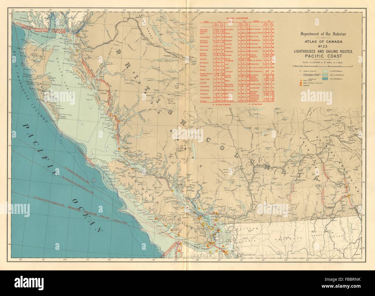 Map of canada pacific coast hi-res stock photography and images - Alamy