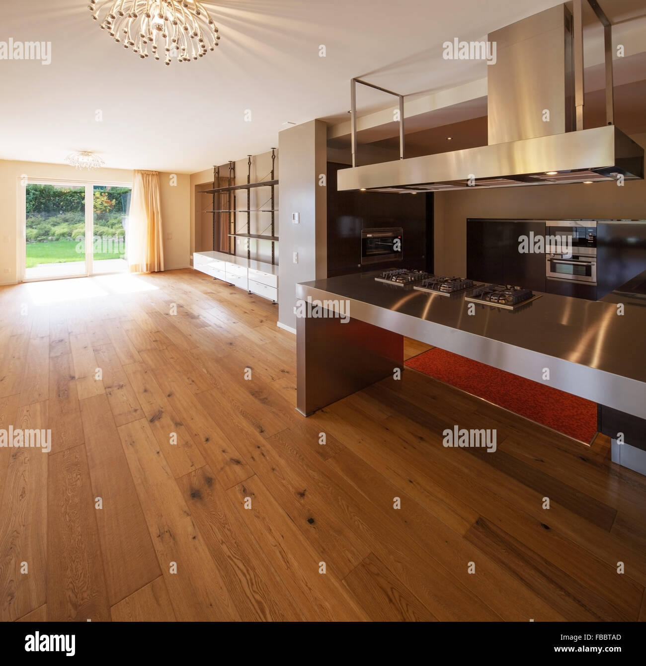 Interior of modern apartment, kitchen Stock Photo - Alamy
