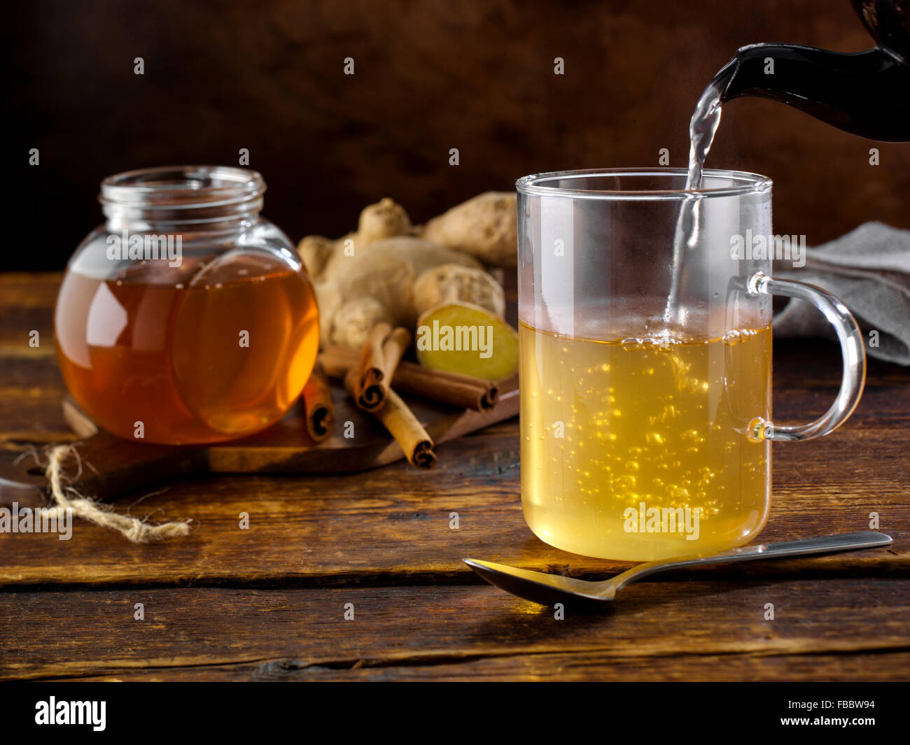 Hot ginger tea Stock Photo