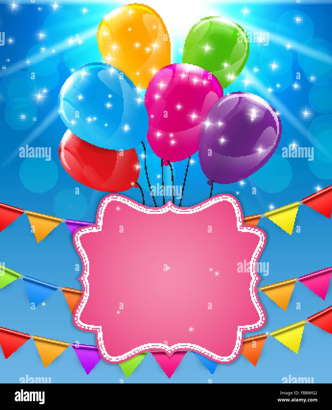Color Glossy Balloons Background Vector Illustration Stock Vector Image ...