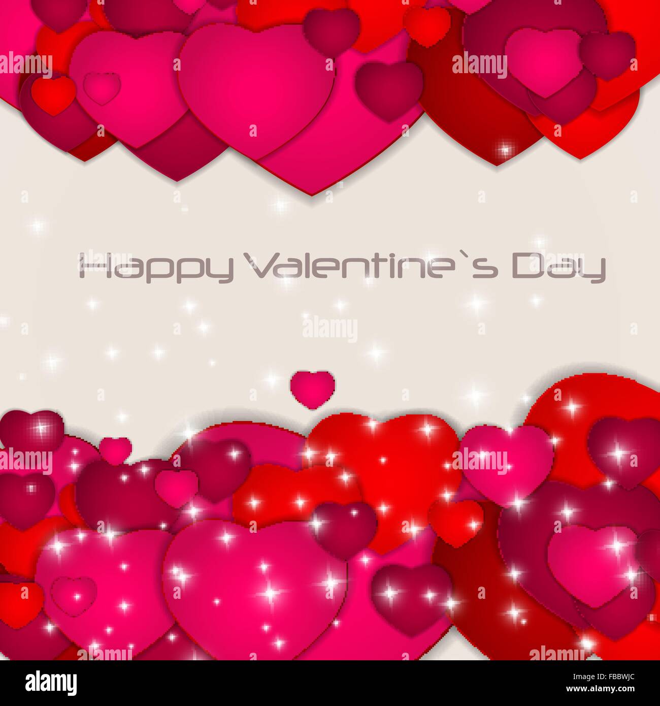 St Valentines Day Greeting Card Vector Illustration Stock Vector Image ...