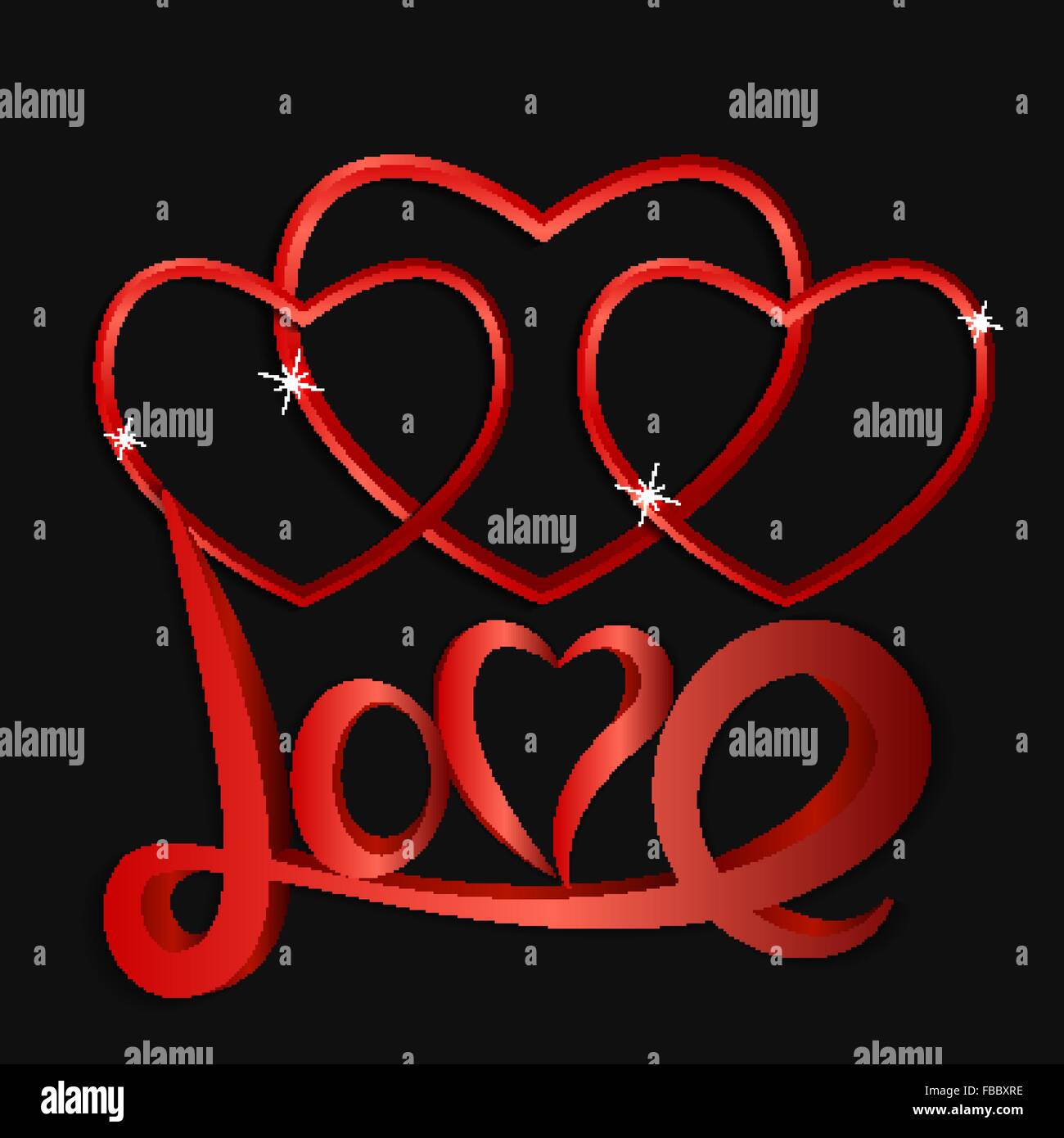 St Valentines Day Greeting Card Vector Illustration Stock Vector Image ...