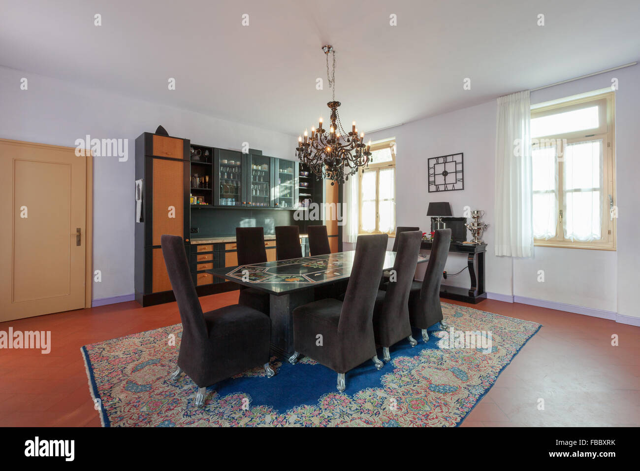 House interiors furnished, dining room Stock Photo - Alamy