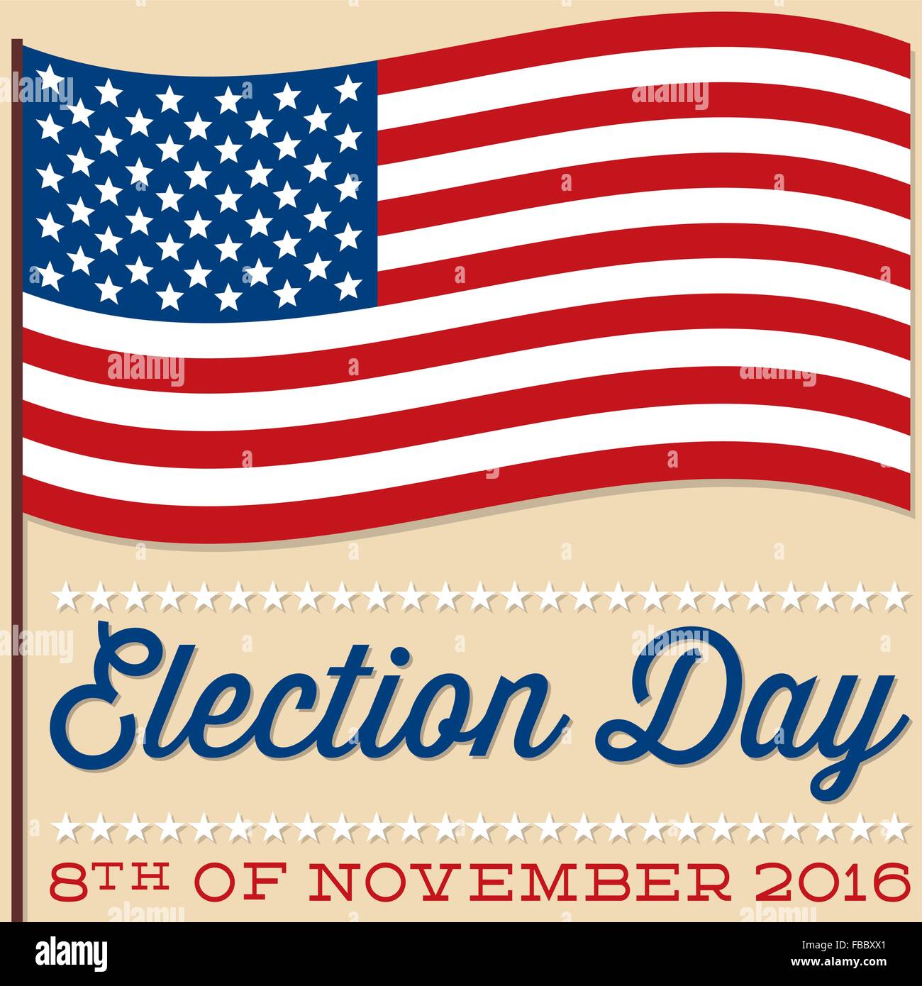 Flag American election card in vector format Stock Vector Image & Art ...