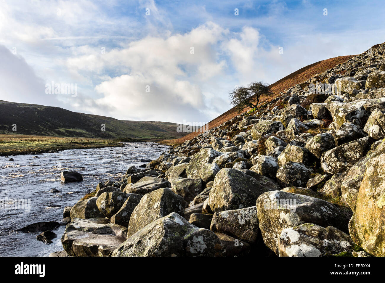 The Pennine Way and River Tees Below Widdybank Fell Upper Teesdale County Durham UK Stock Photo