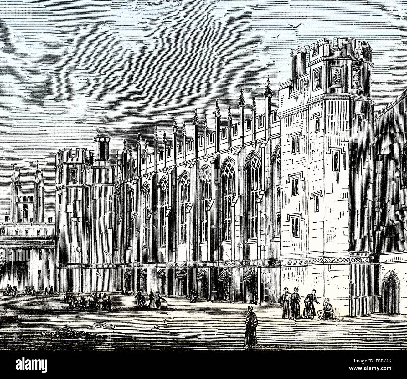 The hall of Christ's Hospital,18th century, London, UK Stock Photo