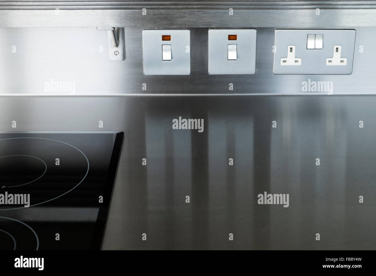 Electrical switches for ovens and plug sockets Stock Photo Alamy