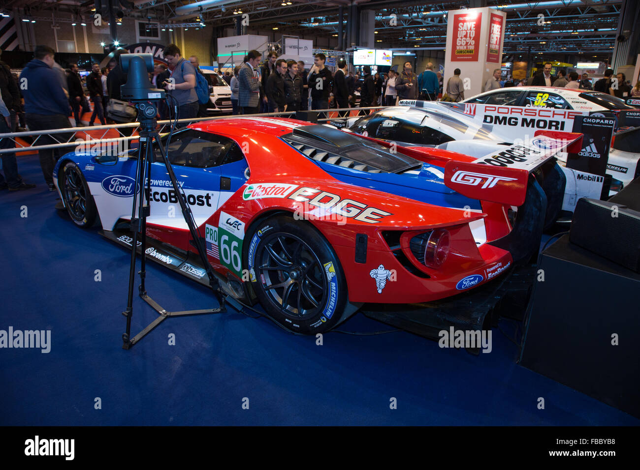 Birmingham, UK. 14th Jan, 2016. Autosport  stage where they interview people to do with the motorsport industry Credit:  steven roe/Alamy Live News Stock Photo