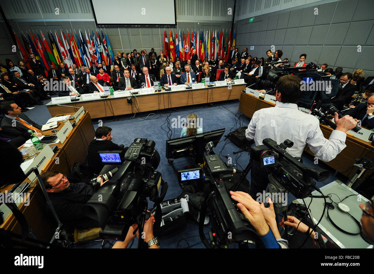 Vienna, Austria. 14th Jan, 2016. A session of the permanent council of the OSCE, the Organization for Security and Cooperation in Europe, is held at its headquarters in Vienna, Austria, Jan. 14, 2016. © Qian Yi/Xinhua/Alamy Live News Stock Photo